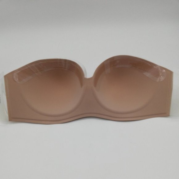 Nordstrom Voluptuous Backless Strapless Bra Nude Beige Adhesive Size D New - Picture 3 of 11